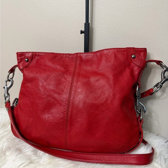 Rebecca Minkoff RED Leather RARE MINI Nikki Hobo Shoulder Bag - Picture 2 of 13